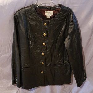 MODA SPIEGEL WOMENS LEATHER JACKET SIZE 16